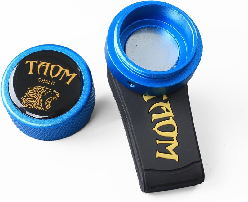 Banly TAOM Round Shaped Pool Chalk Holder, Portable Pool Chalk Cubes, Magnetic Mini Chalk Holder Pool Billiards, Pool Cue Chalk Case Container Box for Billiard Cue Tip Tool Pool Table Snooker Accessories - Image 1